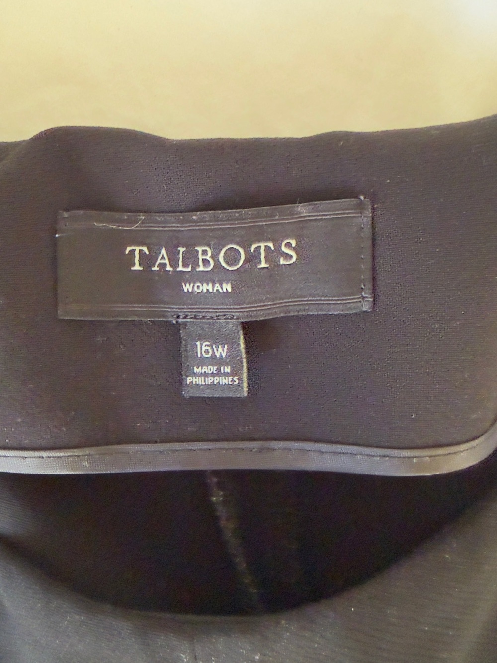 Talbots Women's Black Dress Pants Size 16W Plus Size Career Straight
Leg